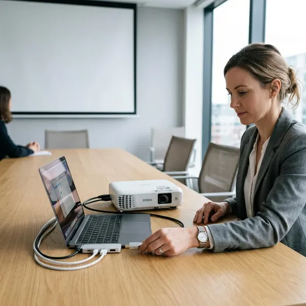 beamer aansluiten op laptop