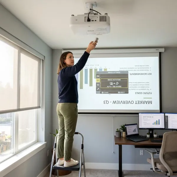 beamer beeld ondersteboven