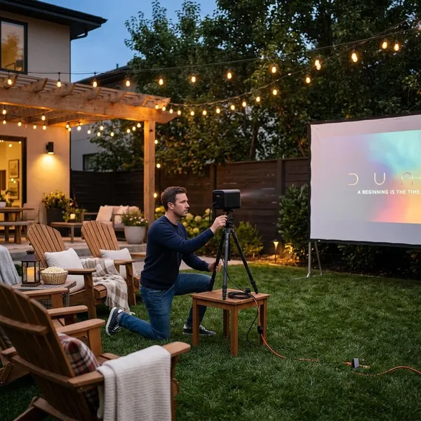 Hoe gebruik je een beamer buiten overdag