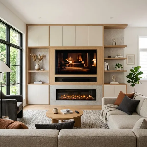 Is een cinewall met haard en soundbar veilig