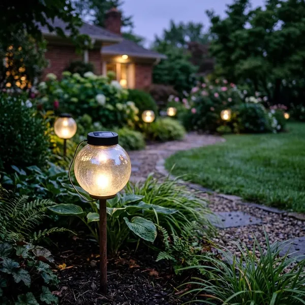 Hoe kies je de juiste glazen bol tuinlamp