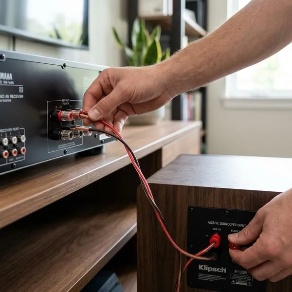 Actieve subwoofer aansluiten