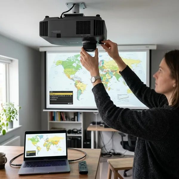 Hoe krijgt een beamer beeld binnen