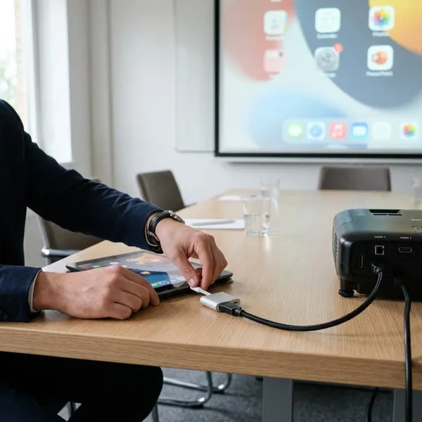 iPad naar beamer