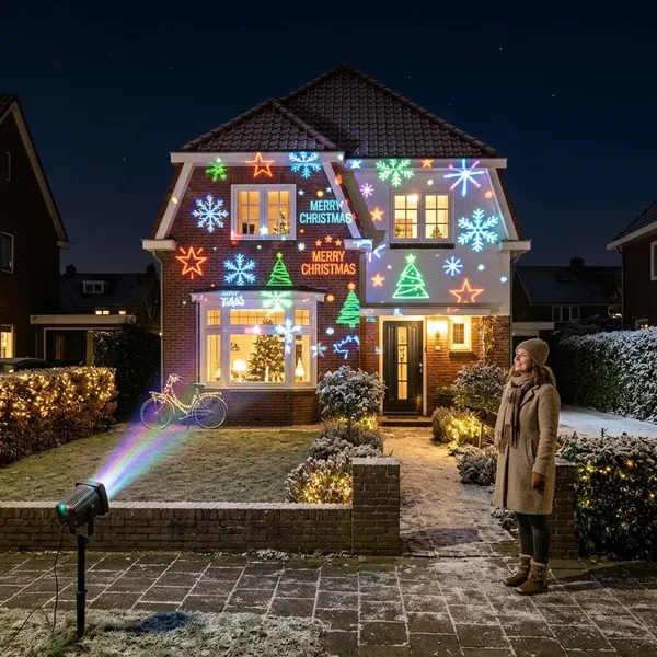 Hoe gebruik je een kerst projector buiten veilig