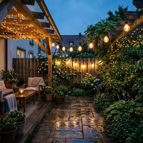Hoe hang je een waterdicht lichtsnoer buiten veilig op