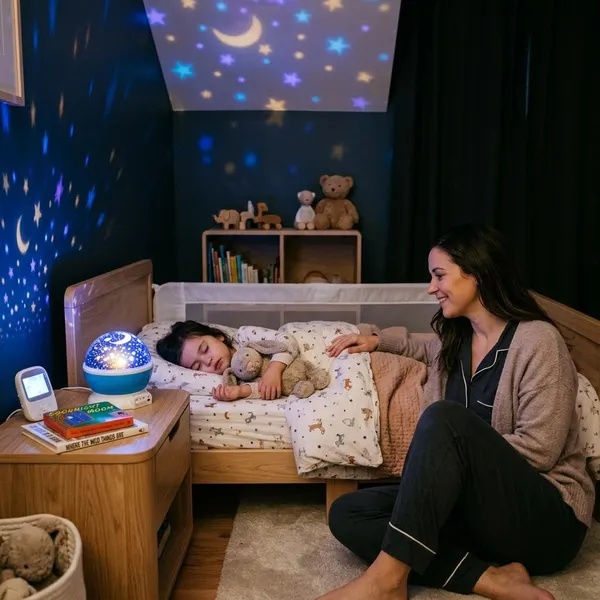 nachtlampje met projector