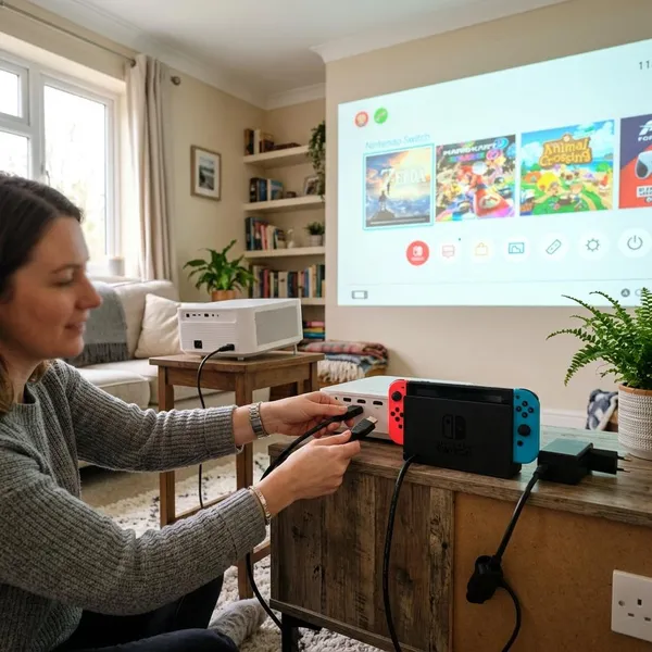 Nintendo Switch op beamer