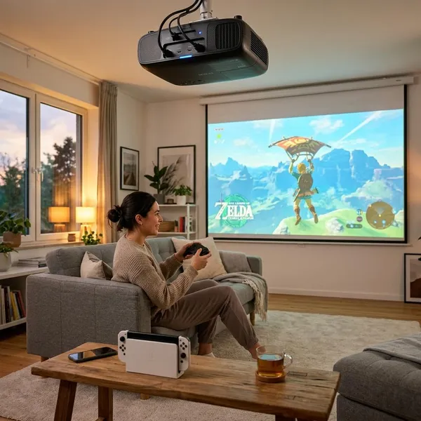 Nintendo Switch op beamer aansluiten in stappen