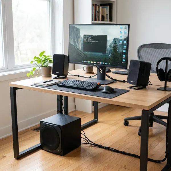 Wat is een 2.1 speaker set