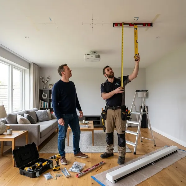Welke maat projectiescherm past bij jouw plafond en ruimte