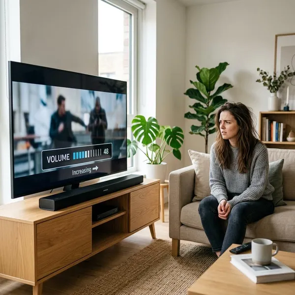 soundbar gaat vanzelf harder