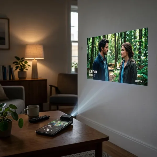 Hoe sluit je een telefoon aan op een beamer