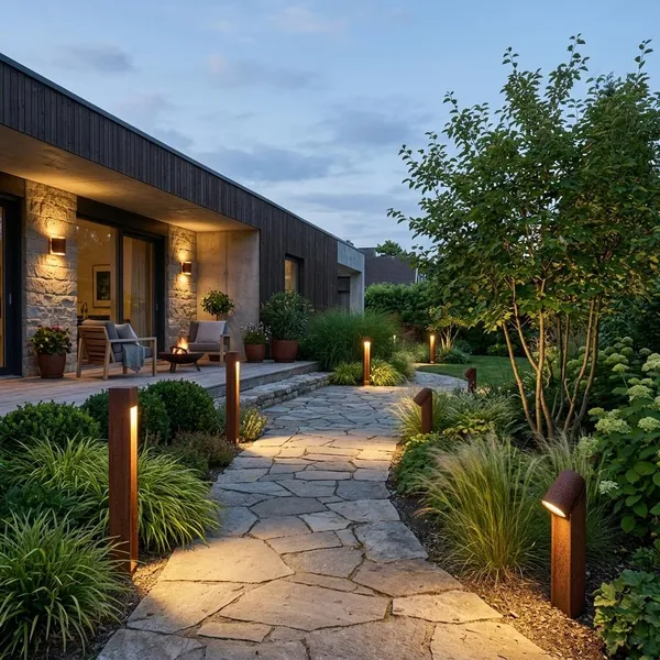 Types of Corten Steel Garden Lighting