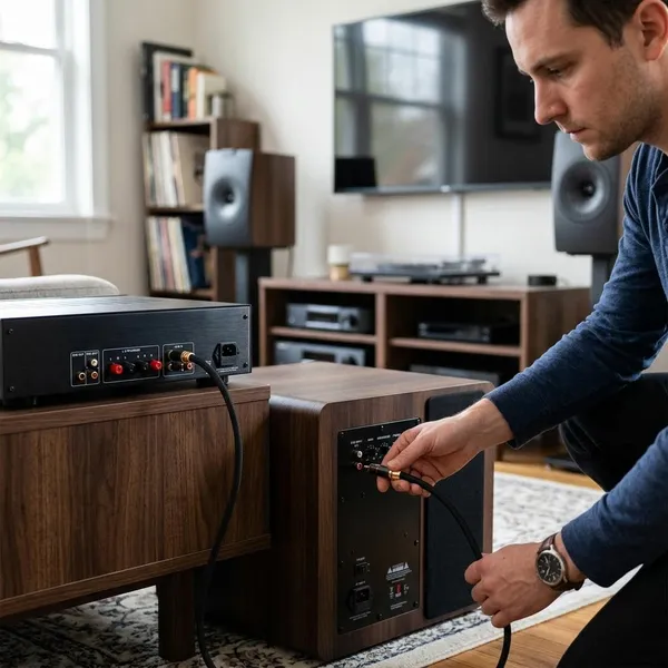 Waar versterker en subwoofer op moeten matchen