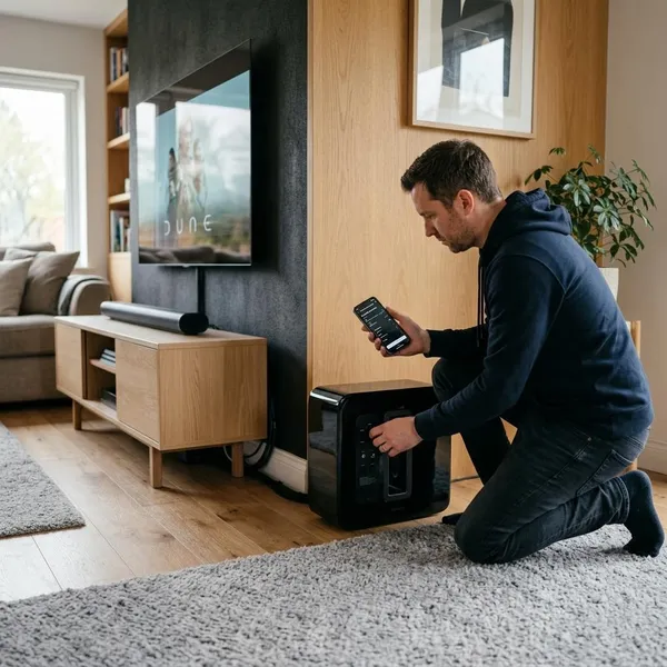 Subwoofer plaatsen in een kleine woonkamer of appartement